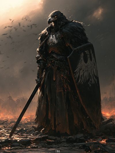 Warrior Eagle Fantasy Poster. poster