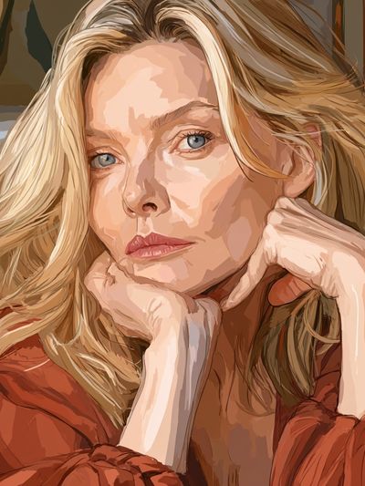 Blonde Portrait Illustration Poster.