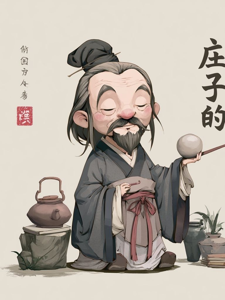 Ancient Scholar Illustration Poster. poster — illustration art