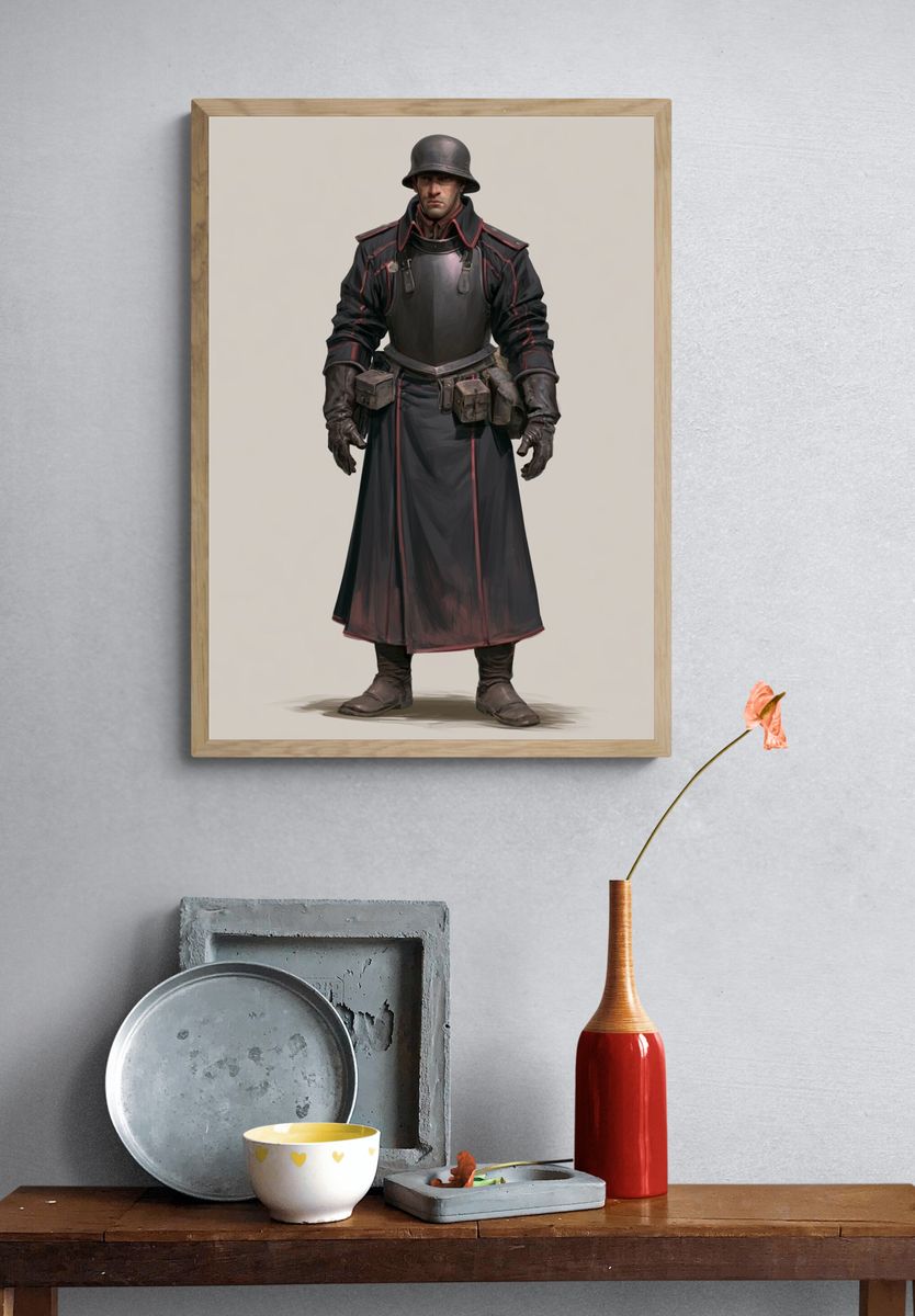 Armored Soldier Character Print. — room view 3