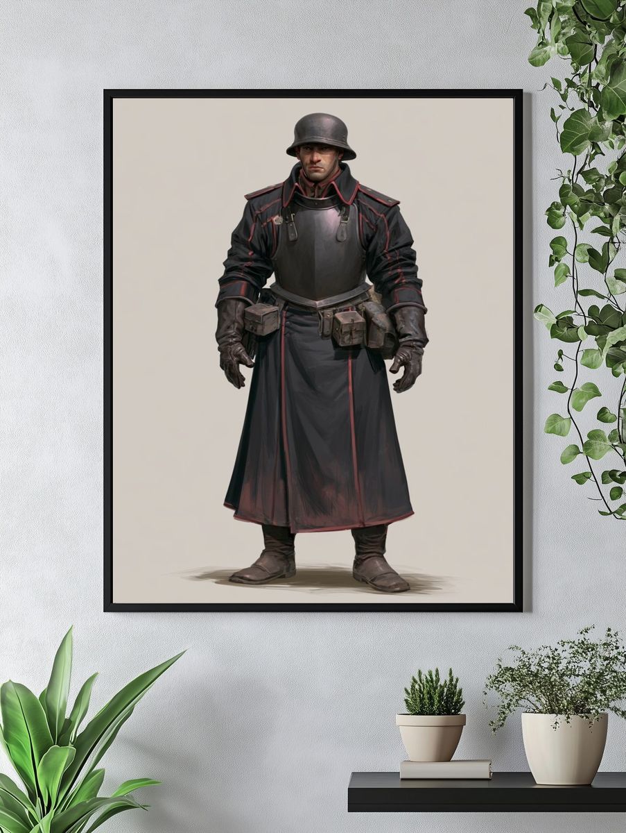 Armored Soldier Character Print. — room view 4