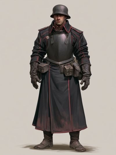 Armored Soldier Character Print.
