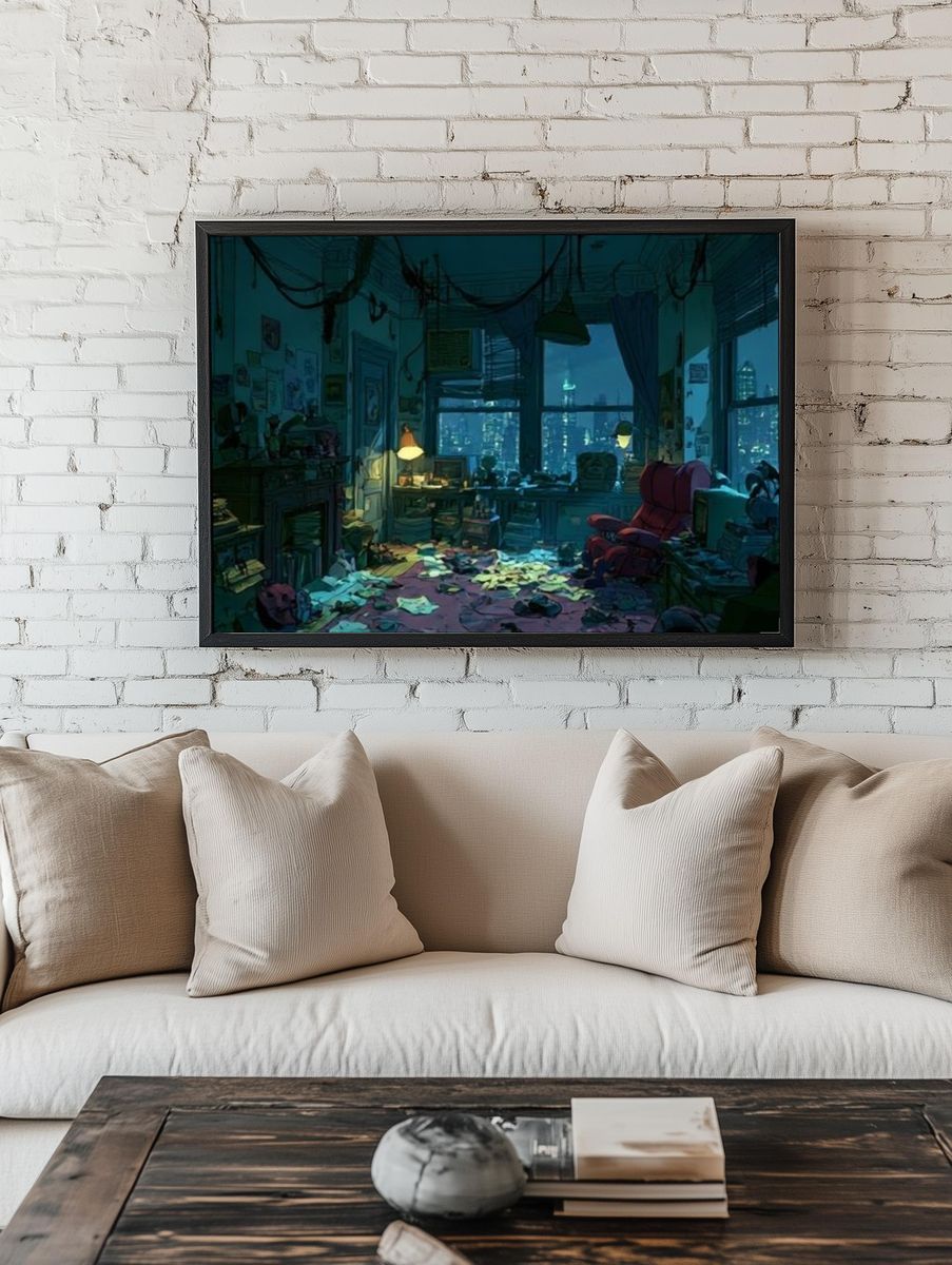 Neon City Studio — Illustration Print. — room view 1