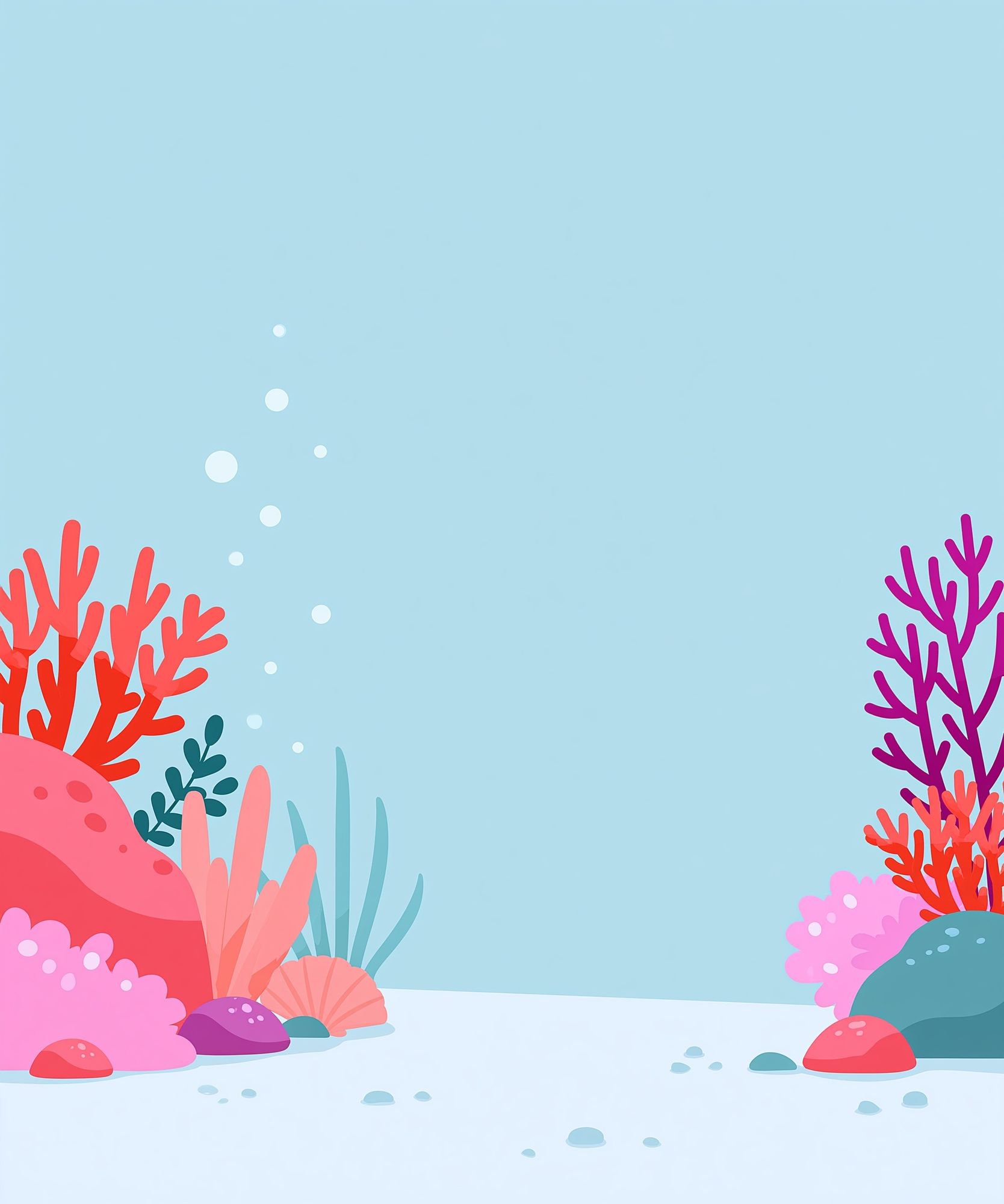 Colorful Coral Reef Illustration Poster. poster detail