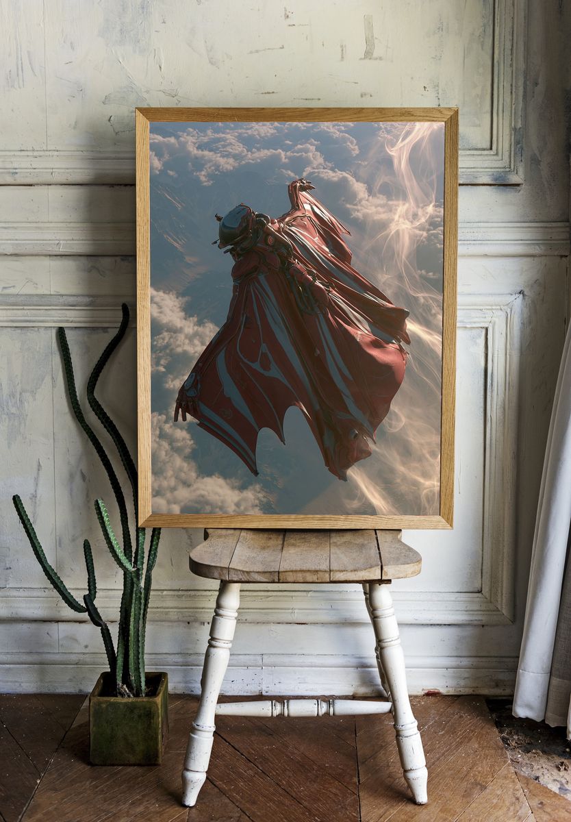 Skyborne Mecha Figure Poster. — room view 1
