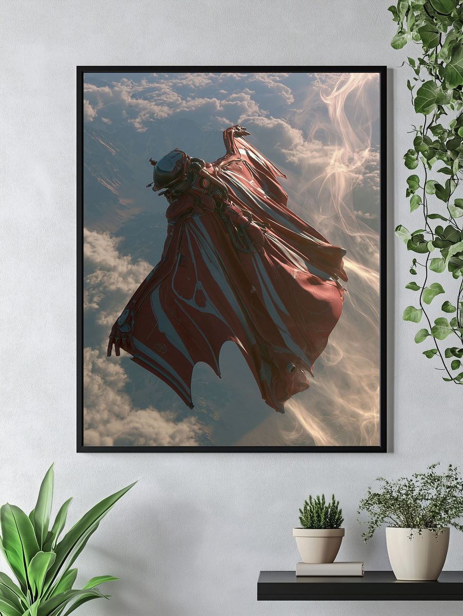 Skyborne Mecha Figure Poster. — room view 4