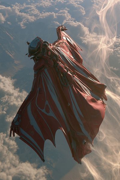 Skyborne Mecha Figure Poster.