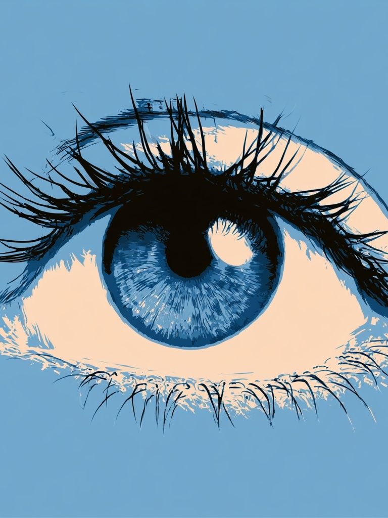 Blue Eye Illustration Poster. poster detail
