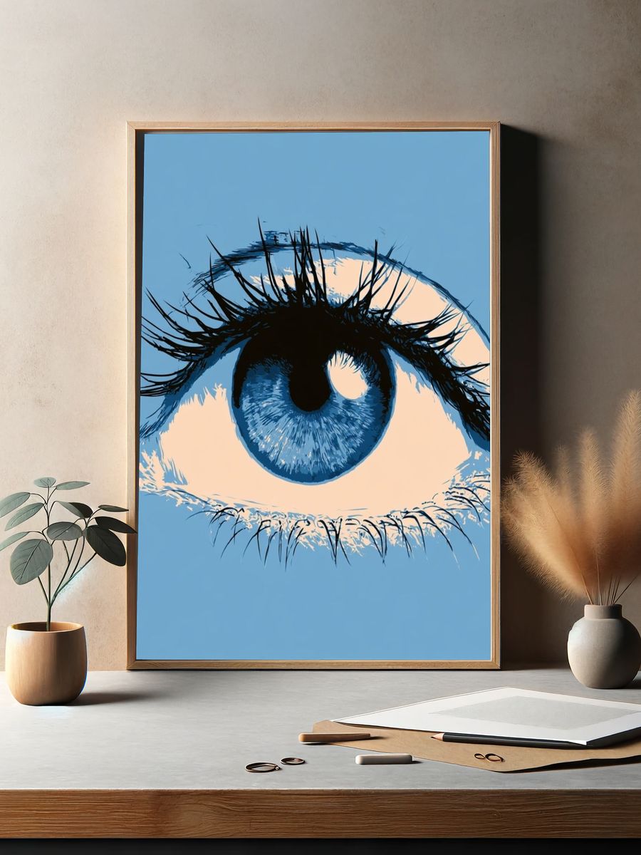 Blue Eye Illustration Poster. — room view 2