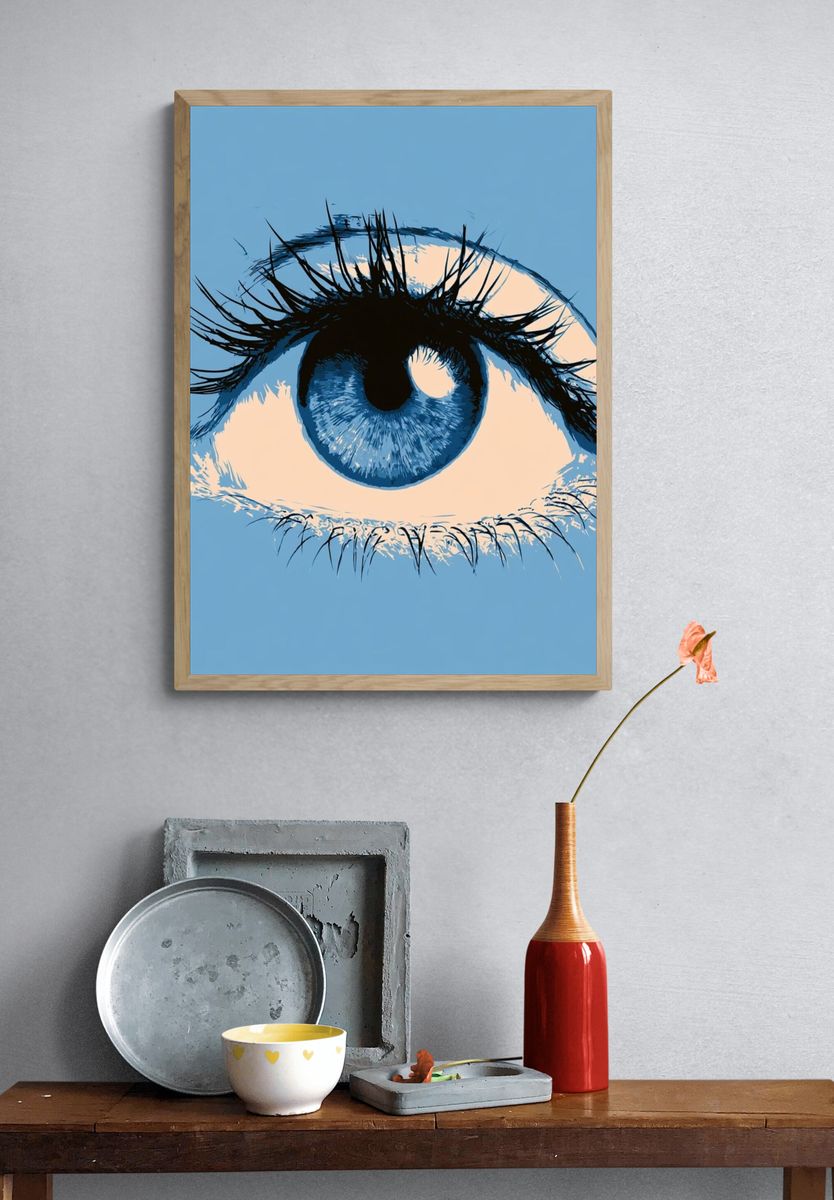 Blue Eye Illustration Poster. — room view 3