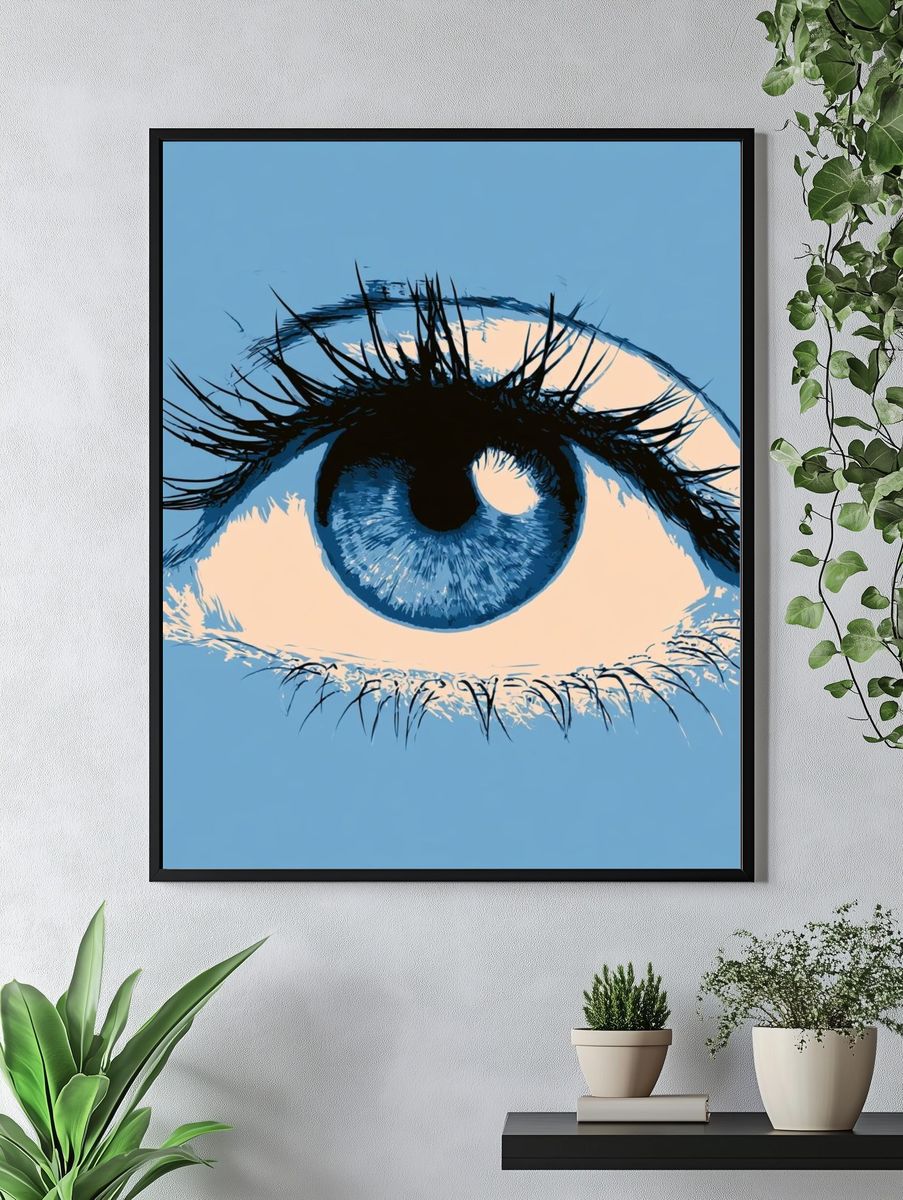 Blue Eye Illustration Poster. — room view 4