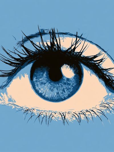 Blue Eye Illustration Poster.