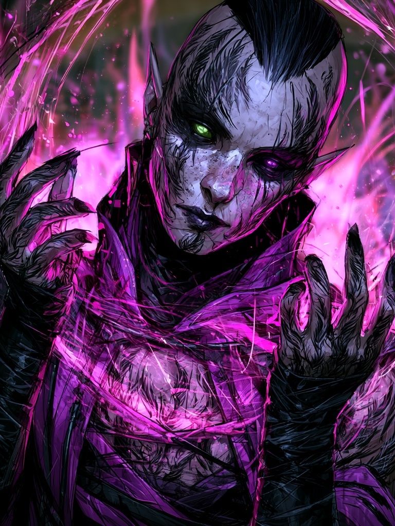 Dark Sorcerer Digital Art Poster. poster detail