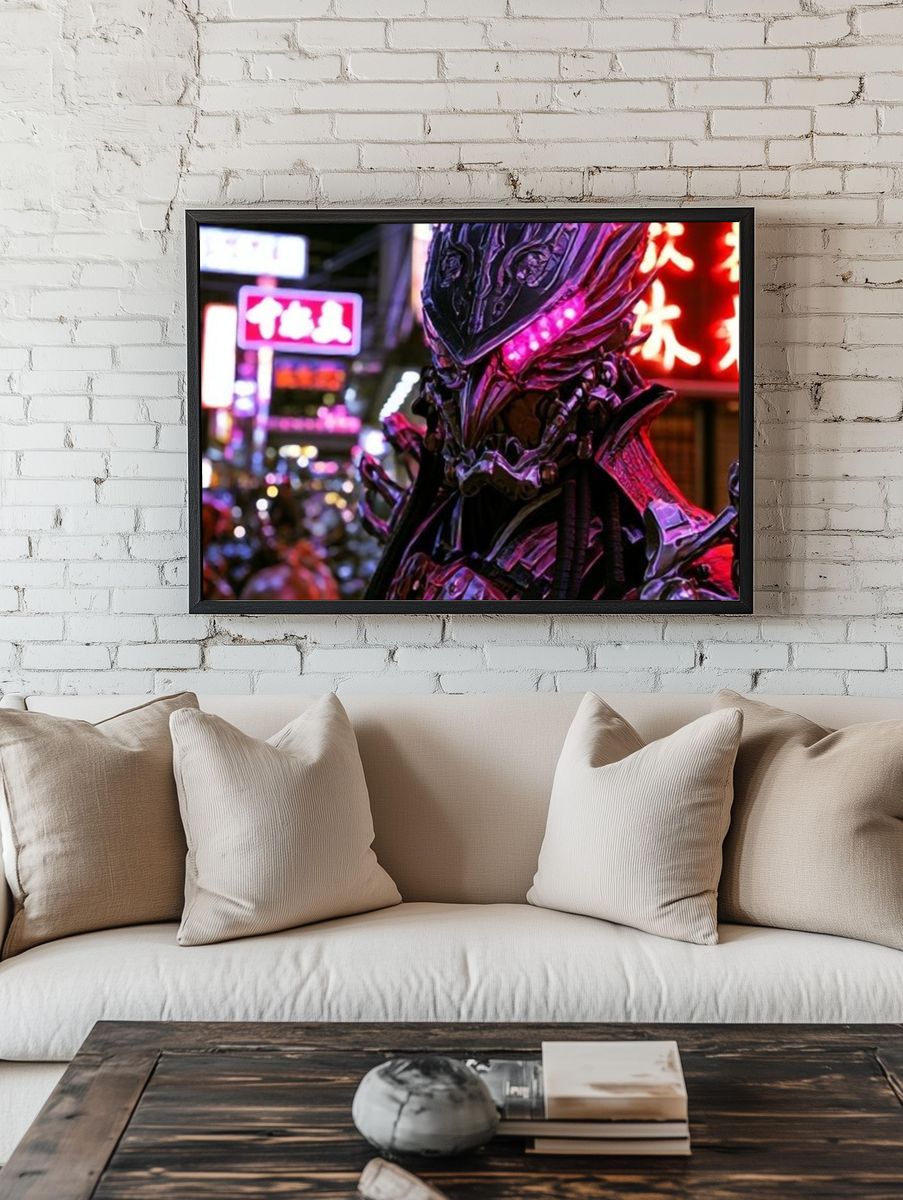 Cyberpunk Alien Portrait Poster. — room view 1