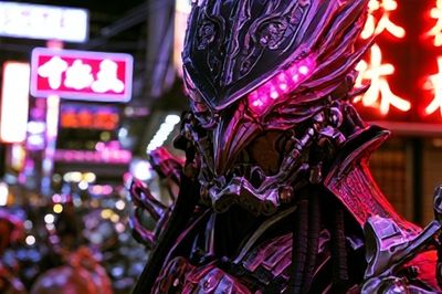 Cyberpunk Alien Portrait Poster. poster