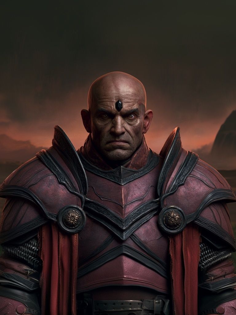Dark Fantasy Warrior Portrait Print. poster detail