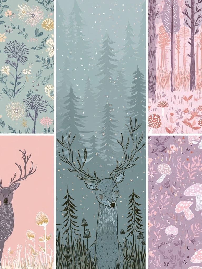 Whimsical Forest Illustration Poster. poster detail