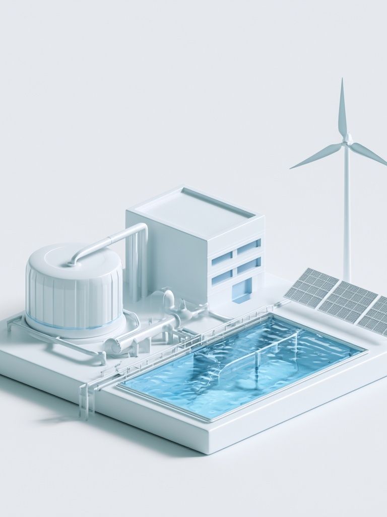 Clean Energy Concept Illustration Print. poster — illustration art