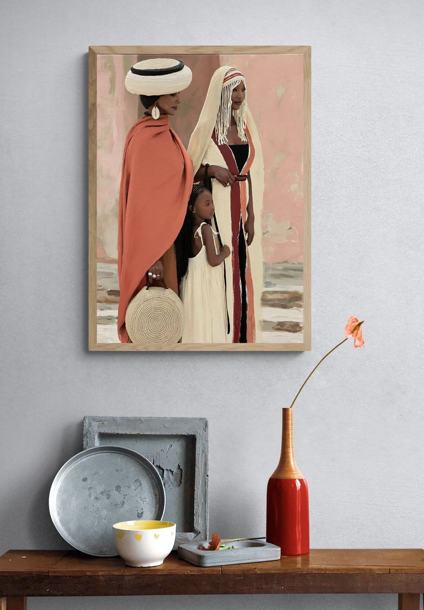 African Women Portrait Illustration Poster. — room view 3