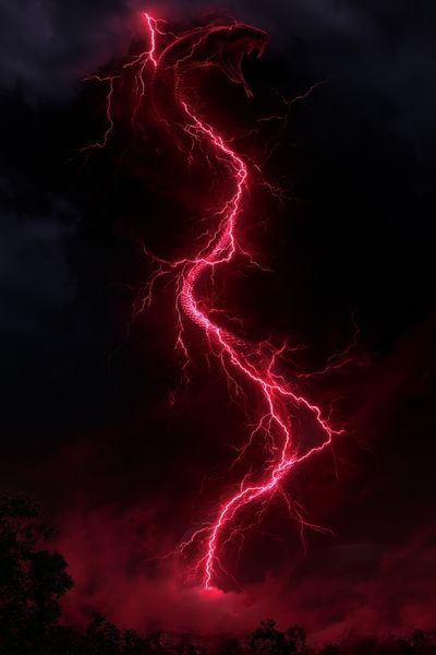 Electric Serpent Lightning Poster. poster