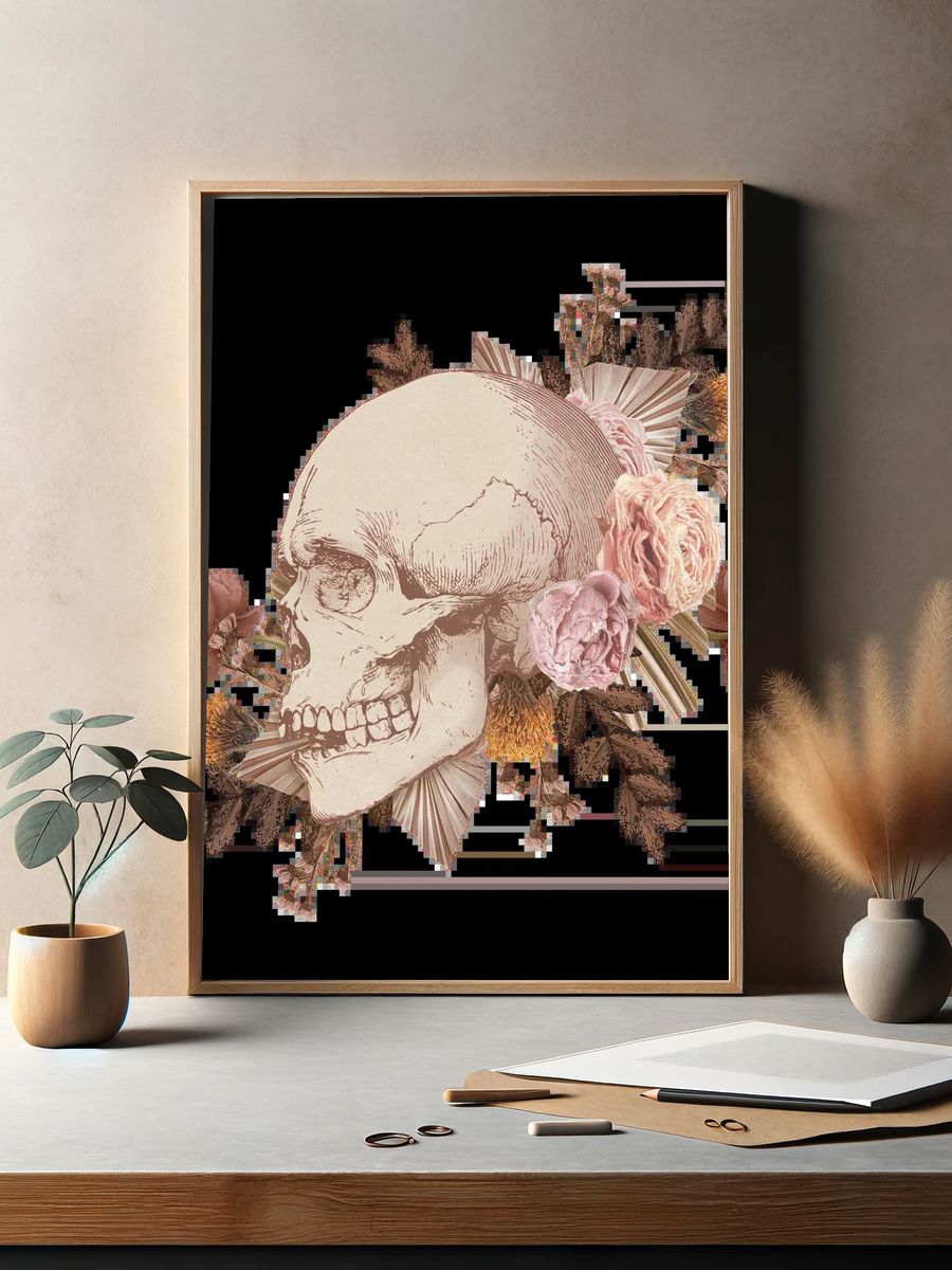 Neo-Noir Woman Illustration Poster. — room view 2