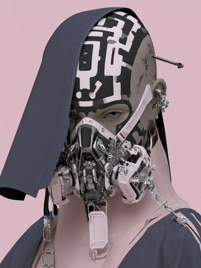 Cybernetic Portrait — Digital Art Print.