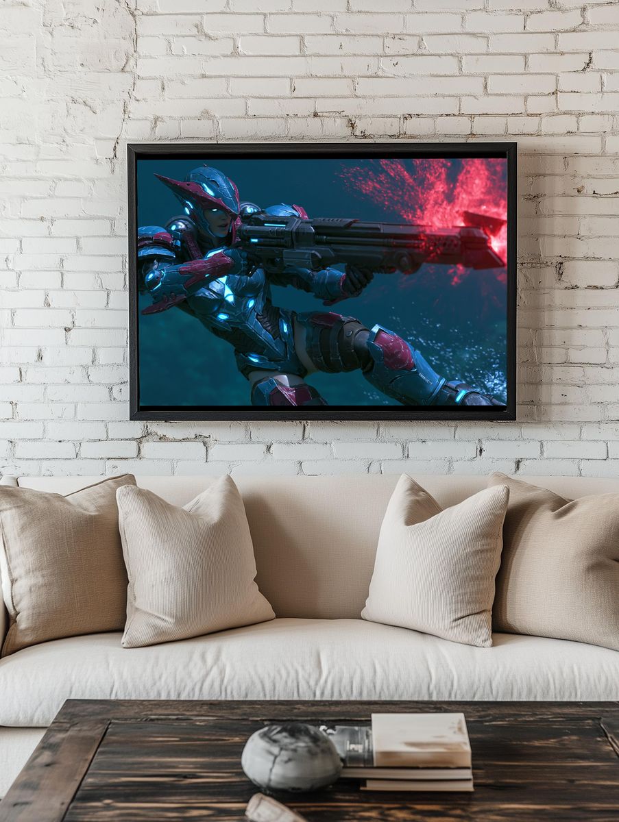 Cyber Soldier Action Poster. — room view 1