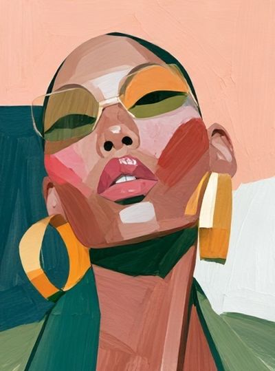 Abstract Portrait Illustration Poster.