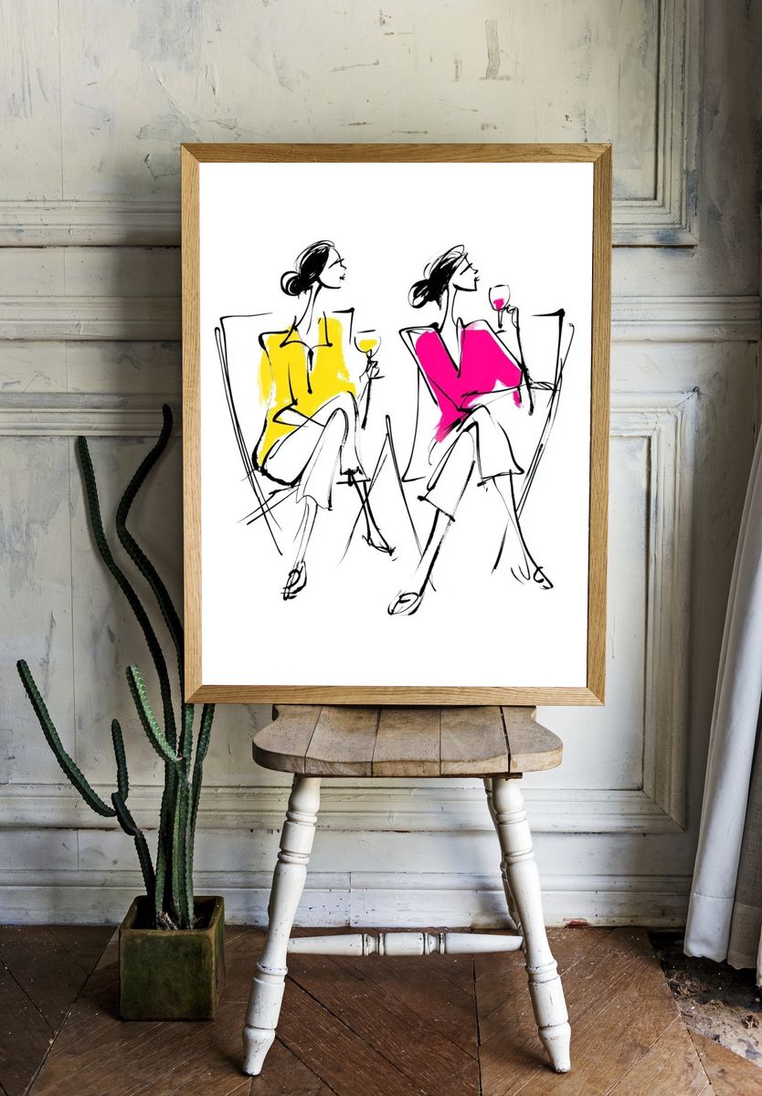 Fashion Sketch Duo Poster. — room view 1