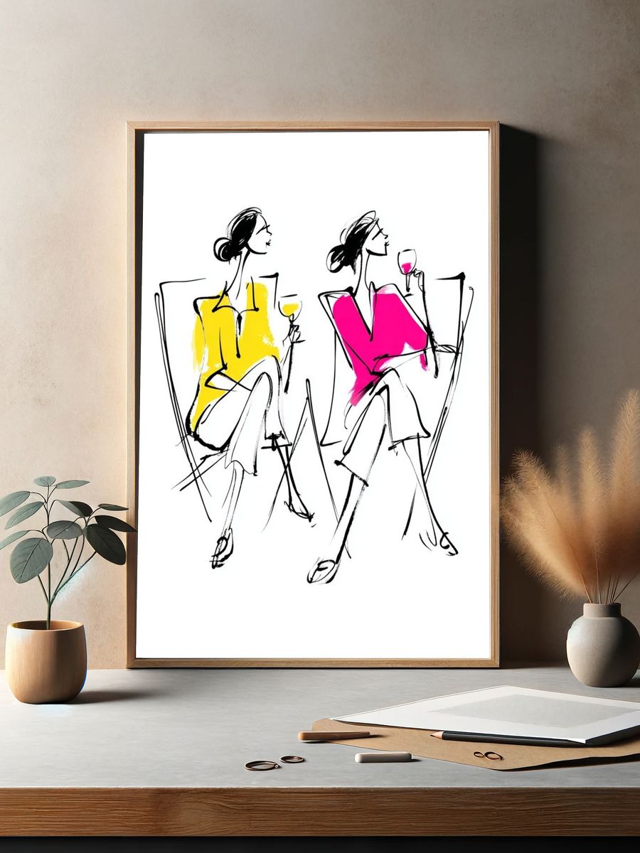 Fashion Sketch Duo Poster. — room view 2