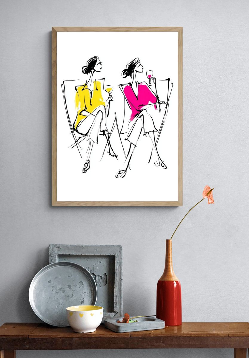 Fashion Sketch Duo Poster. — room view 3