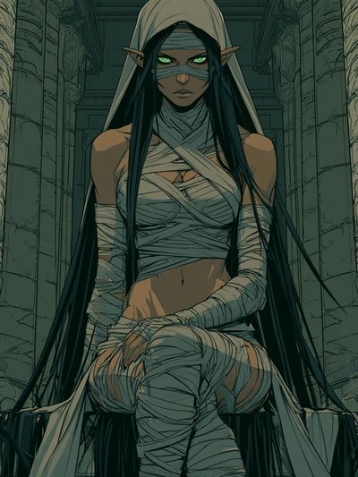 Mummy Sorceress Fantasy Illustration Poster.