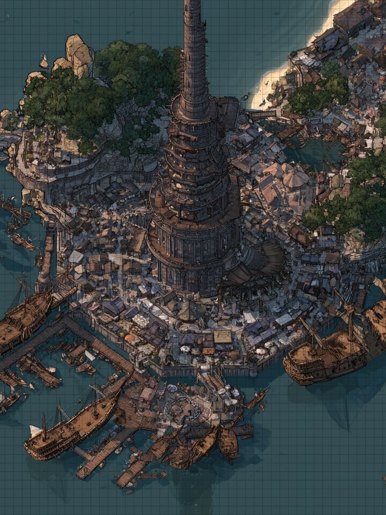 Fantasy Island Harbor Poster. poster detail