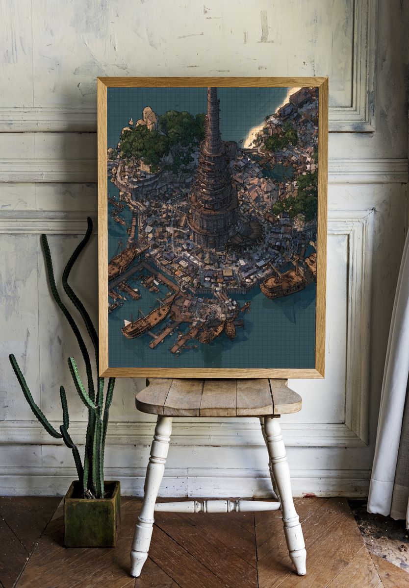 Fantasy Island Harbor Poster. room preview