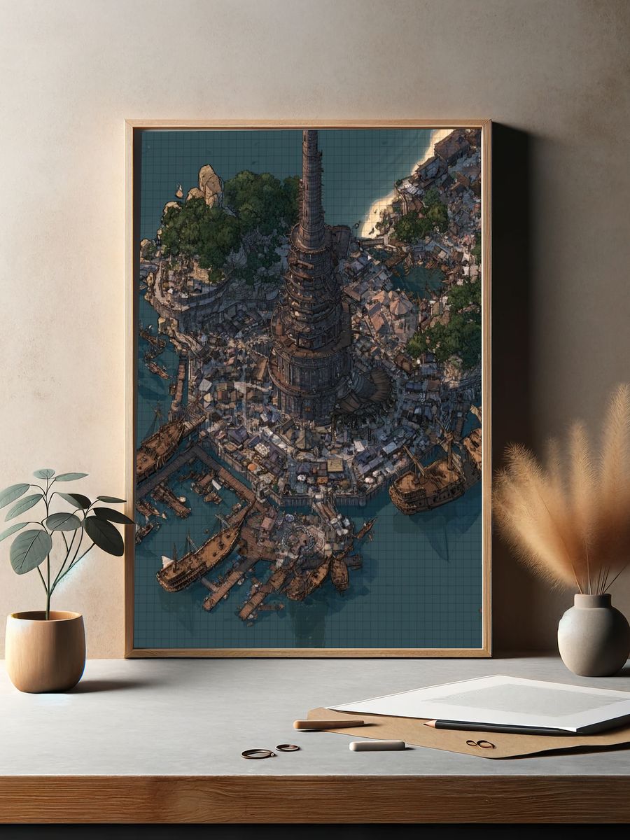 Fantasy Island Harbor Poster. — room view 2
