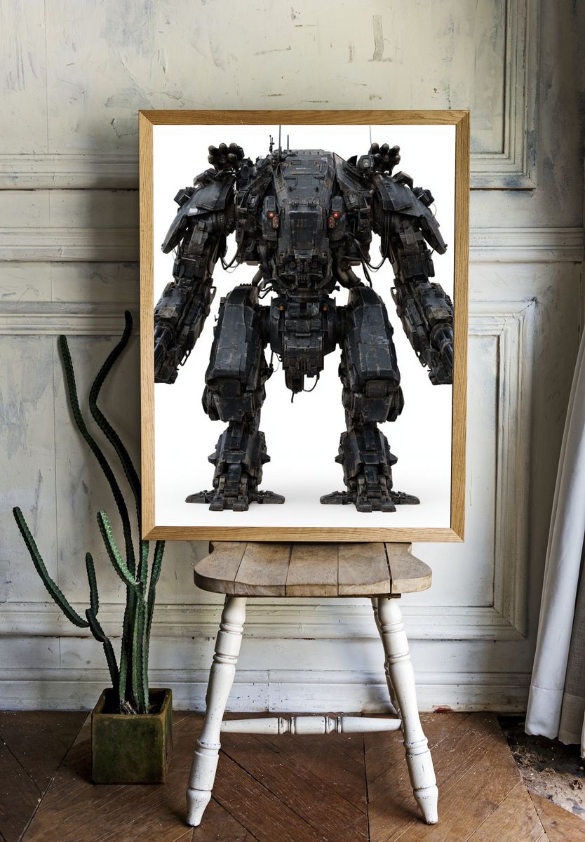 Armored Mech Sci-Fi Poster. room preview