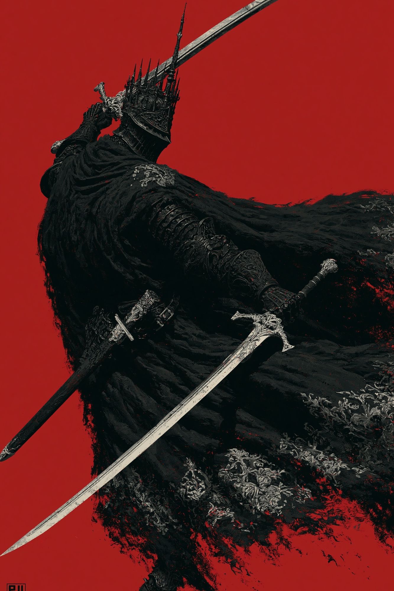 Dark Knight Duelist Illustration Poster. poster detail