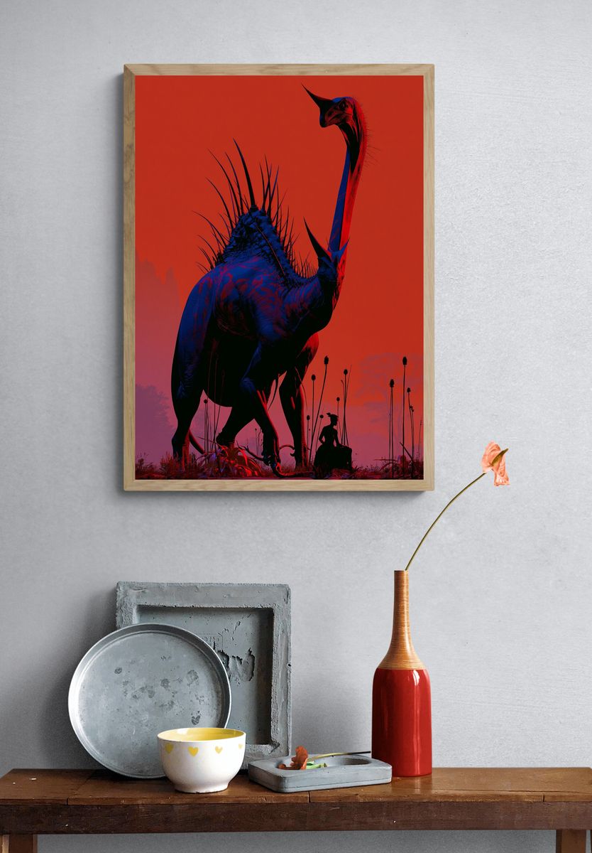 Mouse Mushroom Cottage Illustration Poster. — room view 3