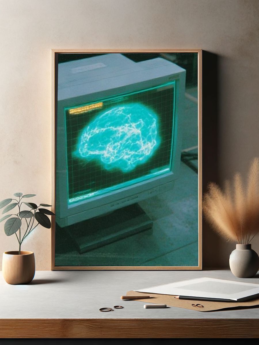 Neon Brain CRT Poster. — room view 2