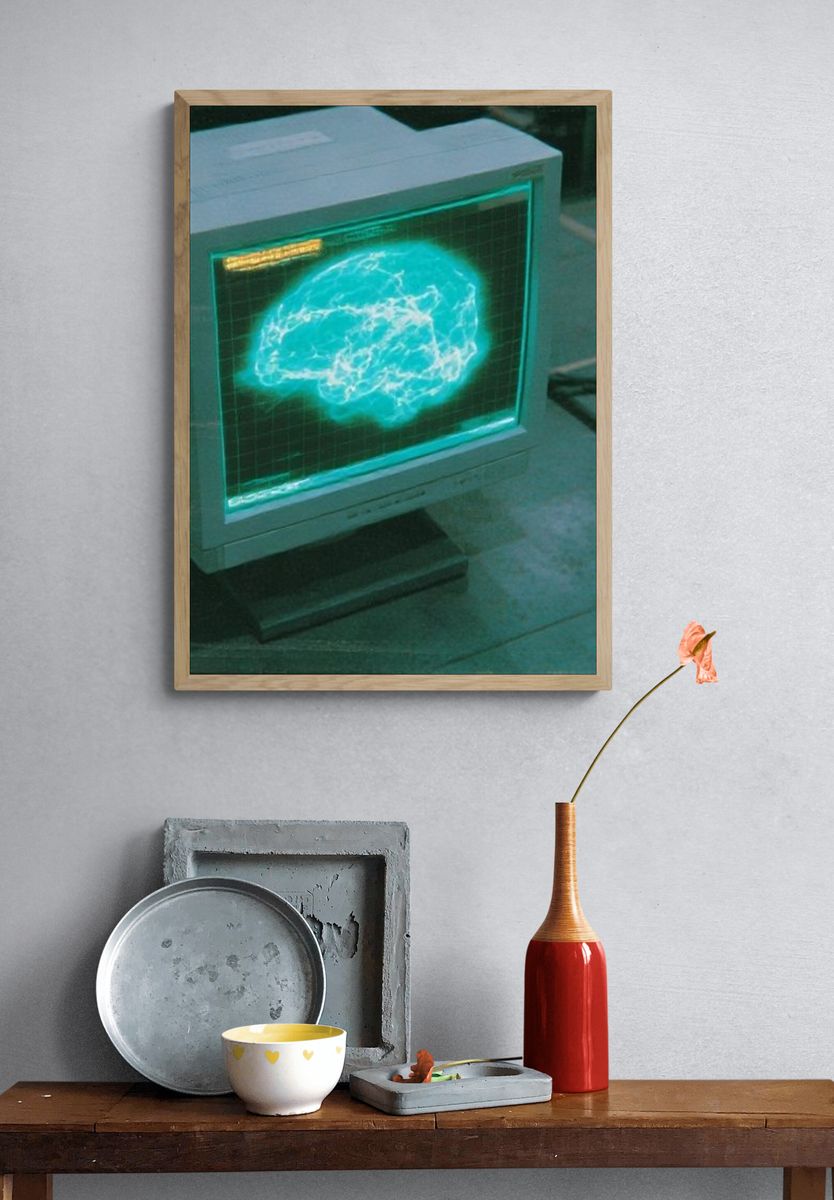 Neon Brain CRT Poster. — room view 3