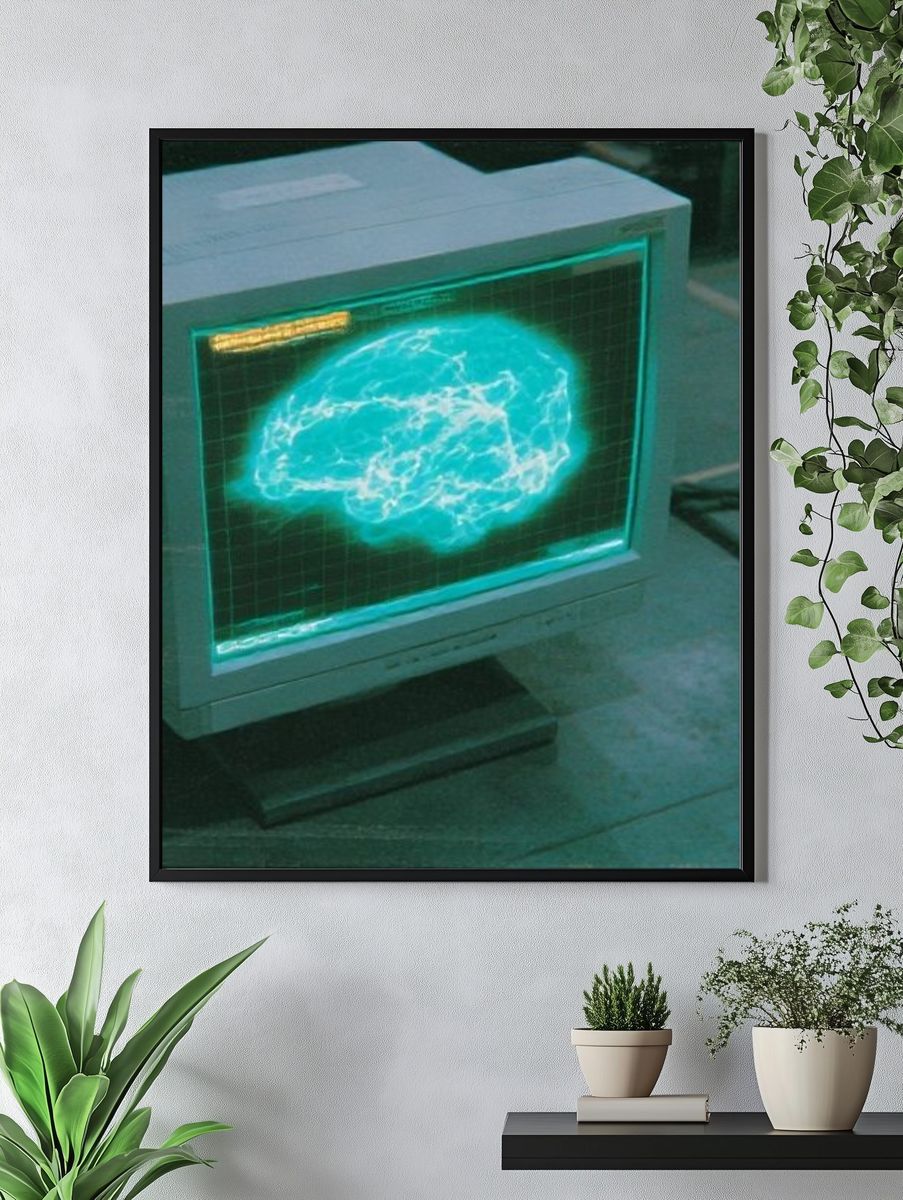Neon Brain CRT Poster. — room view 4