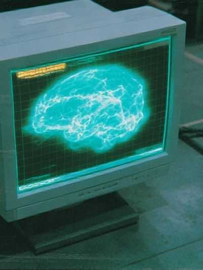 Neon Brain CRT Poster.