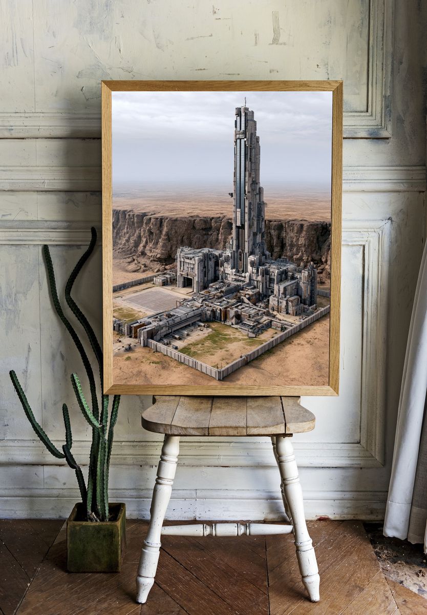 Desert Sci-Fi Tower Poster. — room view 1
