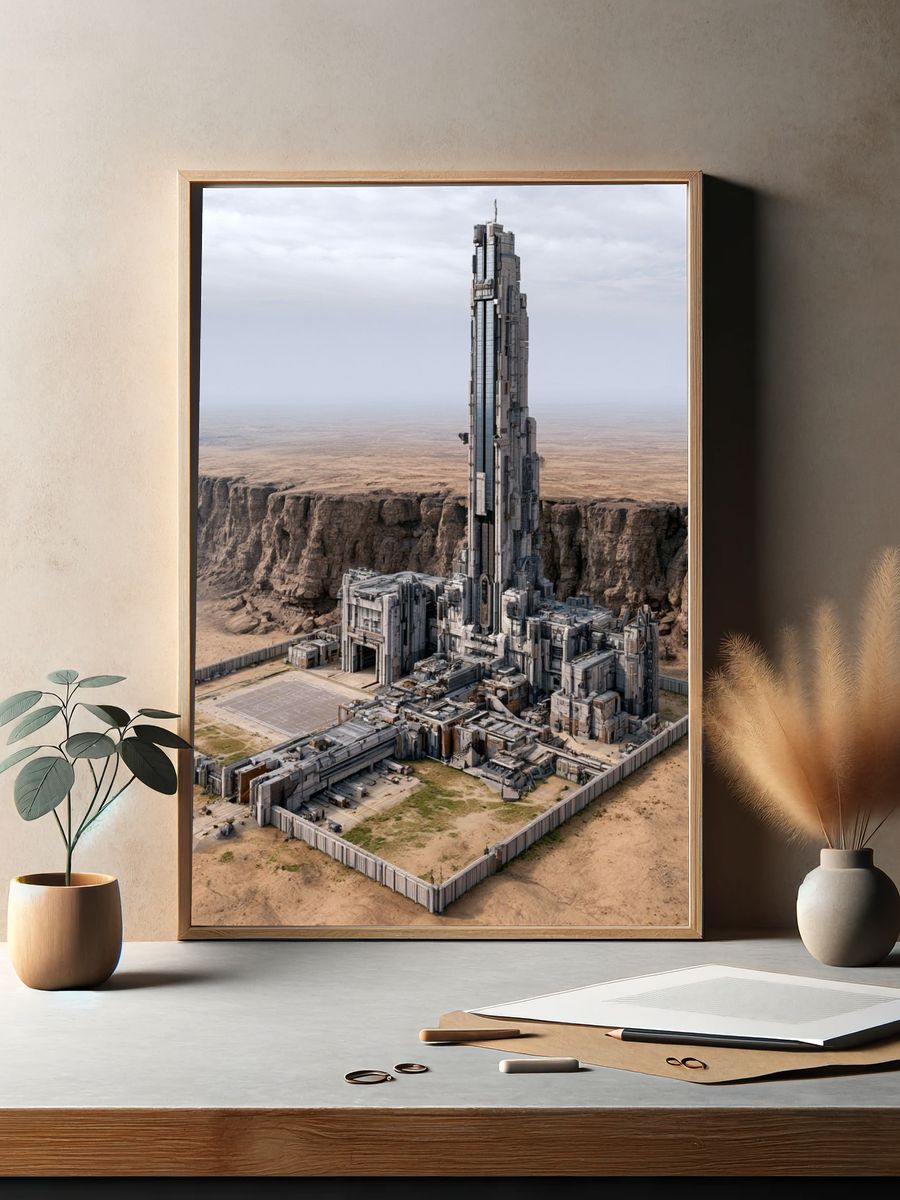 Desert Sci-Fi Tower Poster. — room view 2