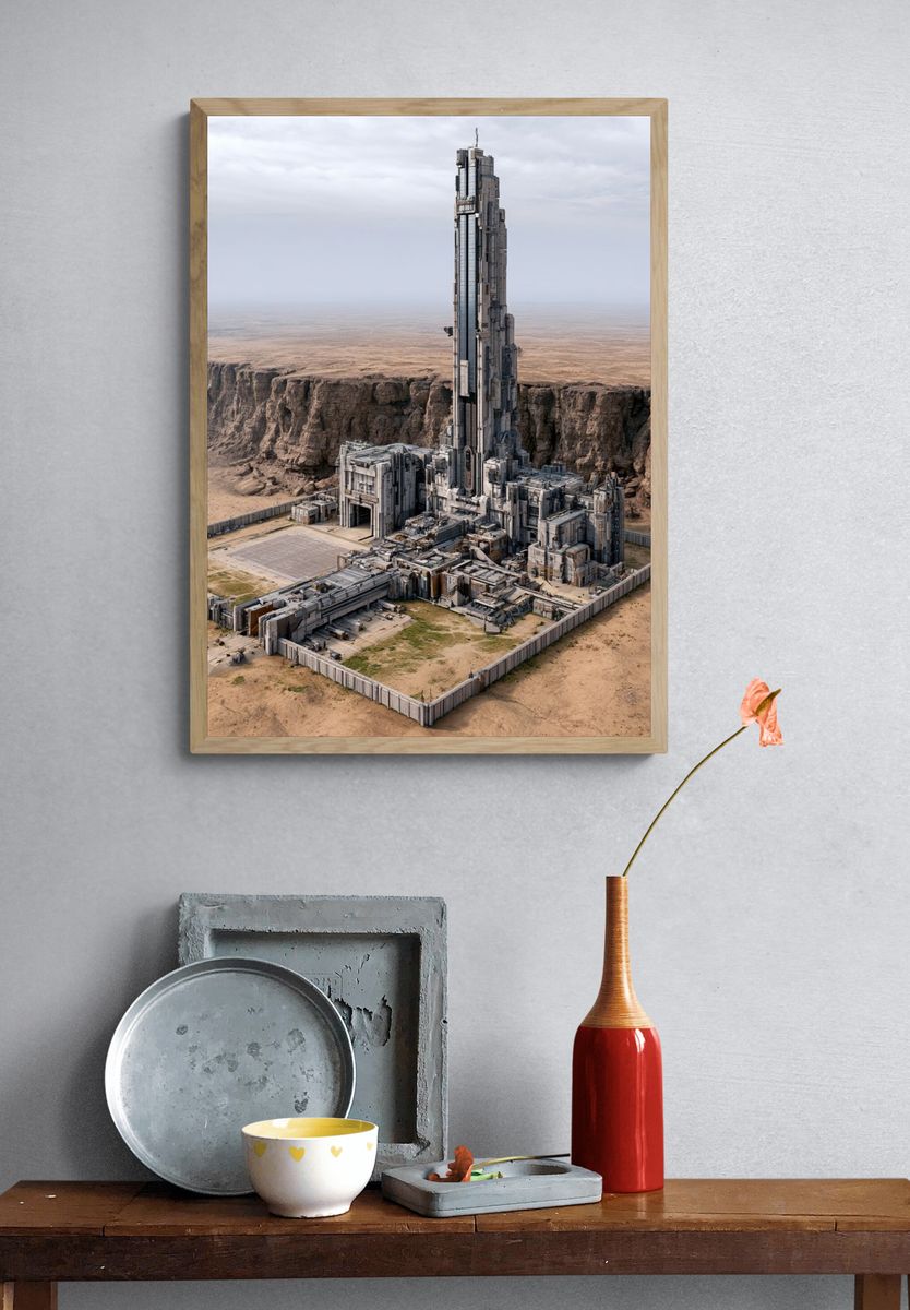 Desert Sci-Fi Tower Poster. — room view 3