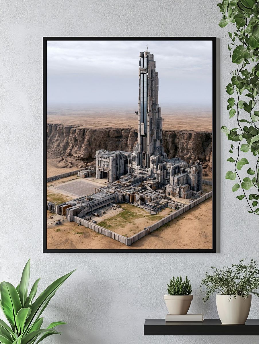 Desert Sci-Fi Tower Poster. — room view 4