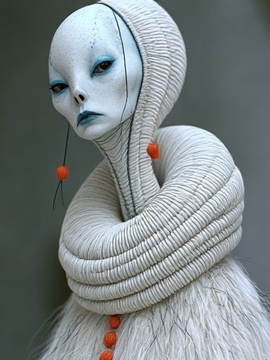 Surreal White Figure Illustration Poster. poster detail