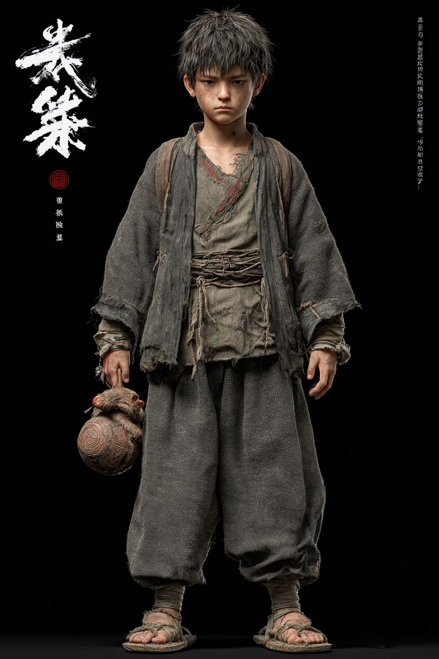 Wandering Boy Character Poster. poster — illustration art