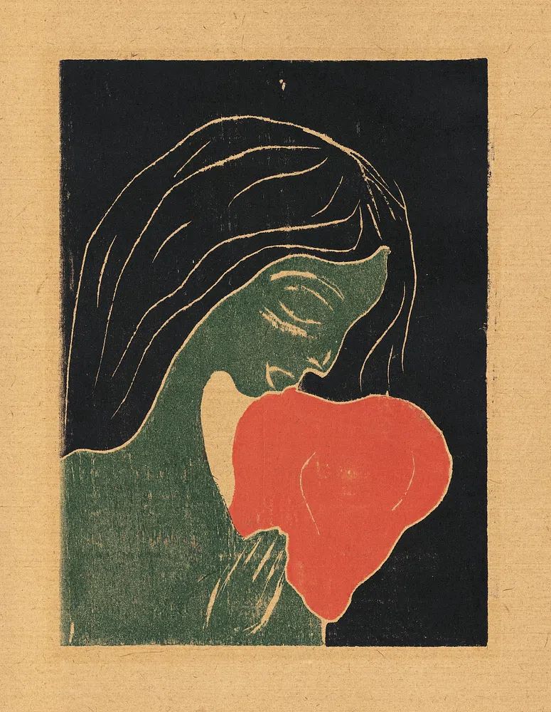 Edvard Munch's Heart (1898–1899) famous. poster detail