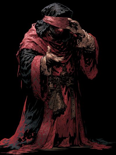 Blindfolded Figure Digital Art Poster. poster print